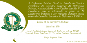 Convite posse novos defensores públicos