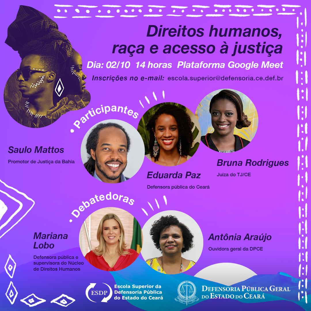 “Direitos humanos, raça e acesso à justiça”: abertas inscrições para segunda mesa da formação continuada sobre racismo