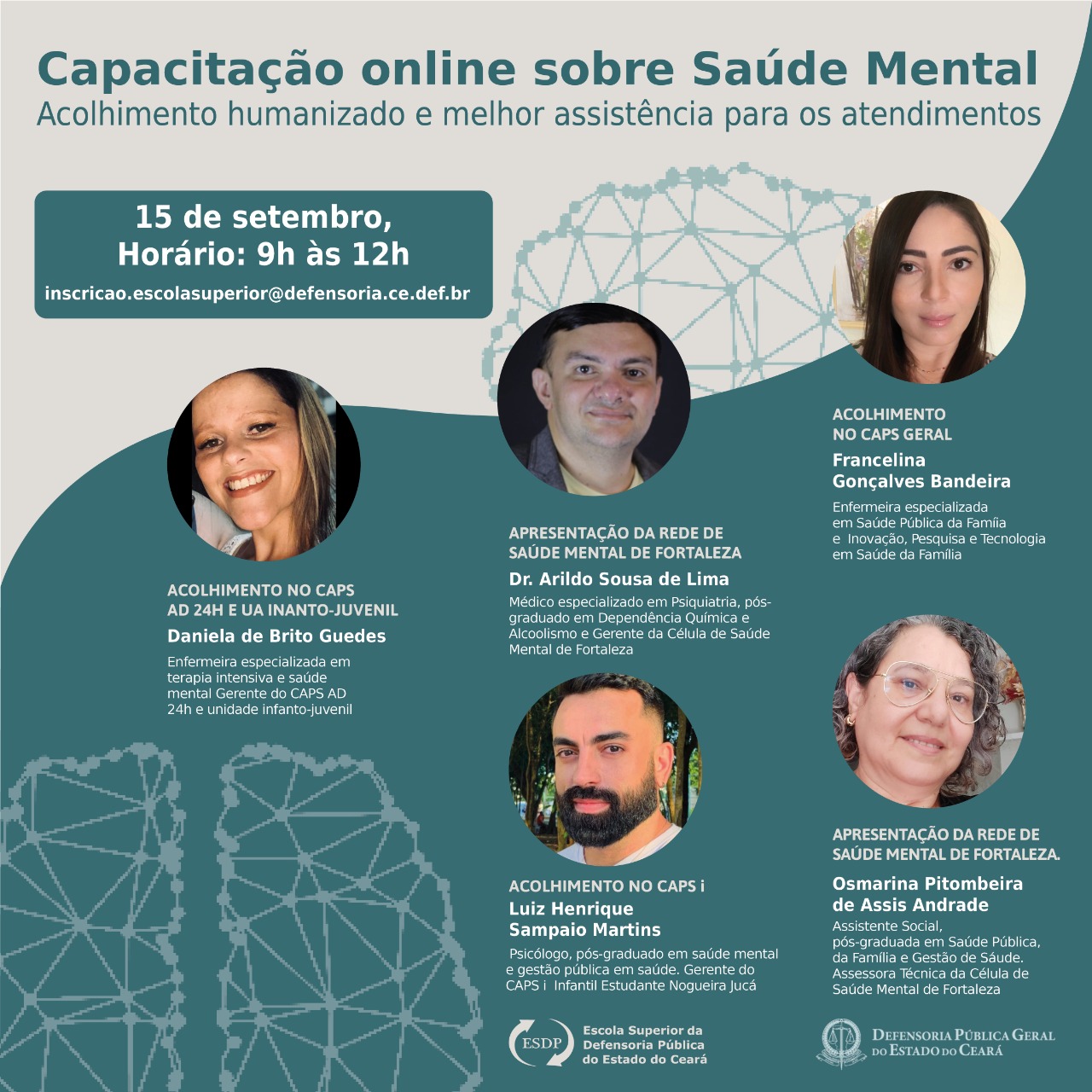 Defensoria promove capacitação online sobre saúde mental nos atendimentos da instituição; inscreva-se