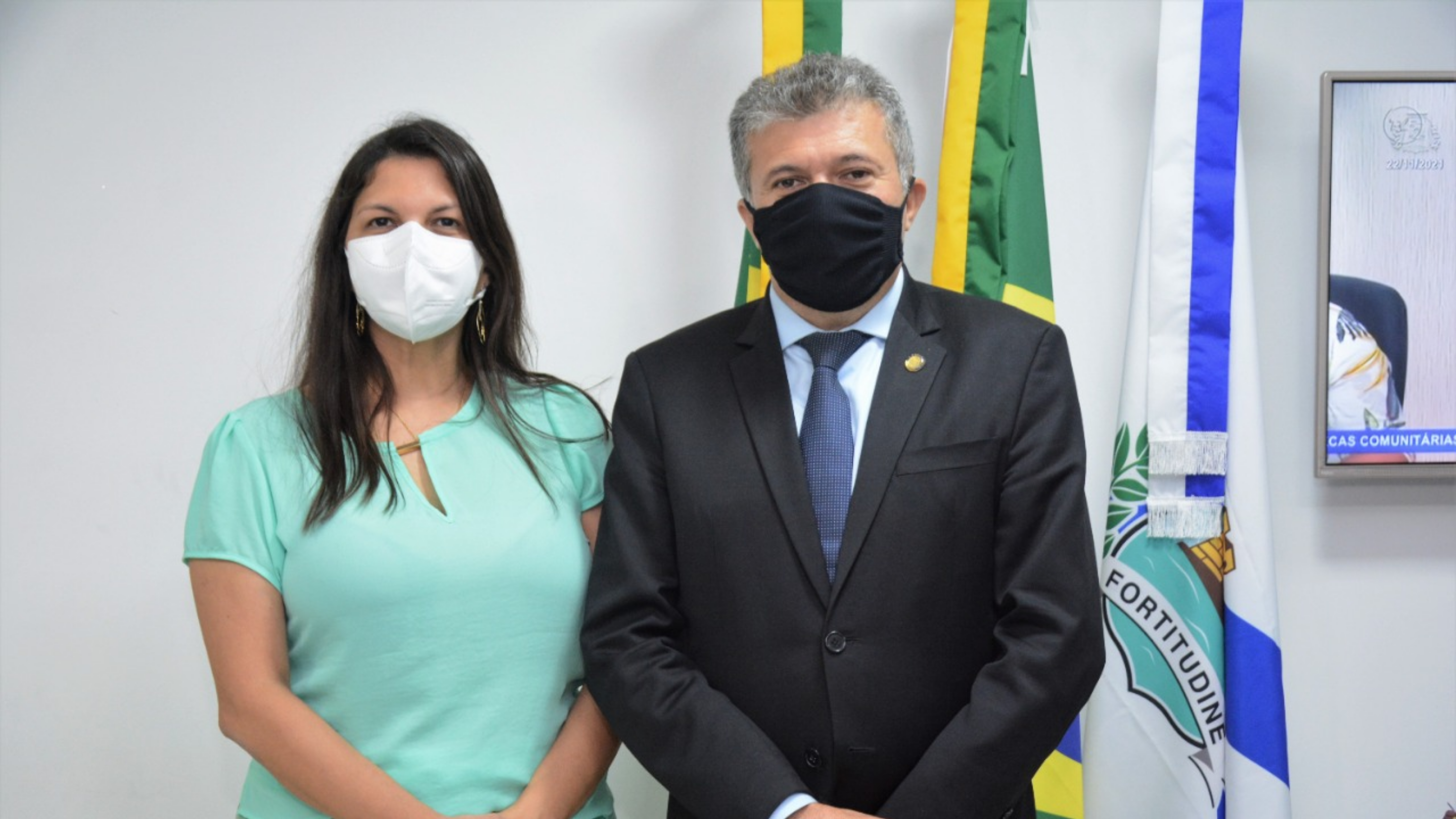 Defensora geral visita presidente da Câmara Municipal de Fortaleza