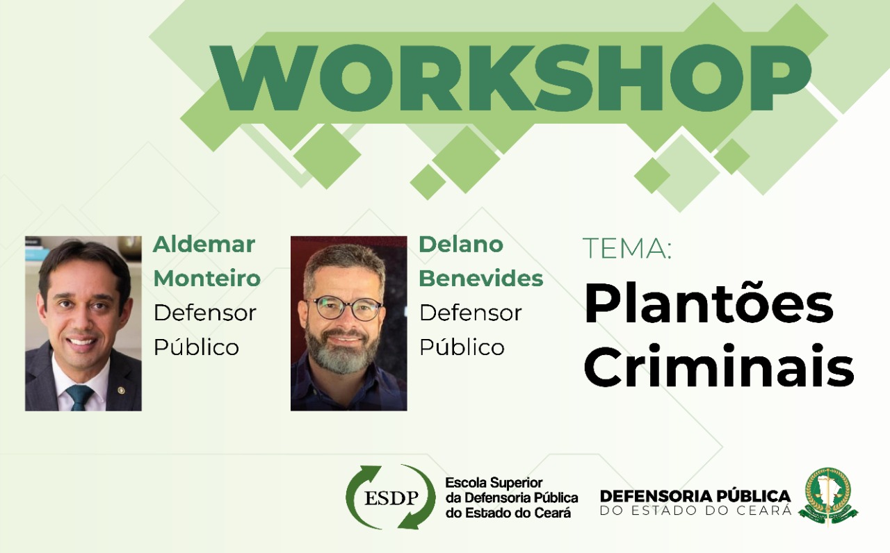 Escola Superior da Defensoria promove workshop sobre atuação da Defensoria durante plantões criminais