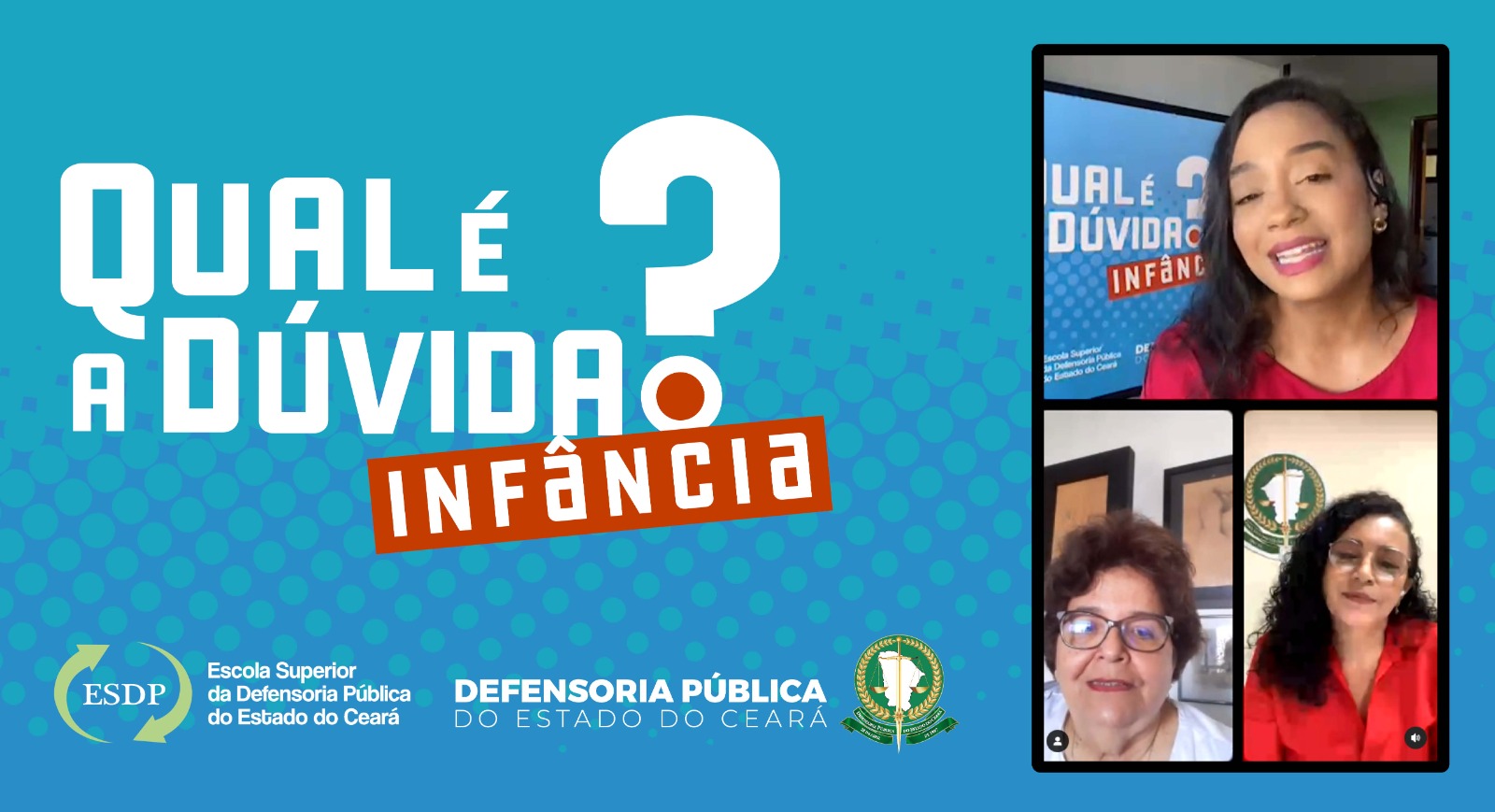Regularização de guarda de crianças e adolescentes é tema da terceira edição da live “Qual é a dúvida?”