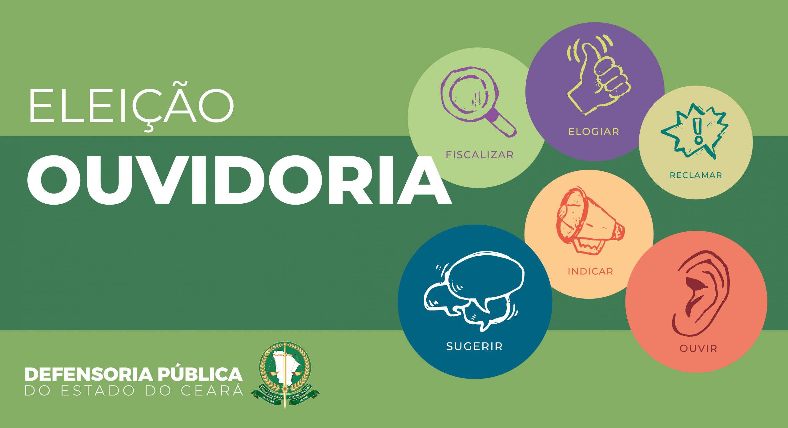 Fortaleza, Sobral e Crato sediarão sessões simultâneas em 27/7 para definição de lista tríplice na eleição de ouvidor(a) geral externo(a) da DPCE