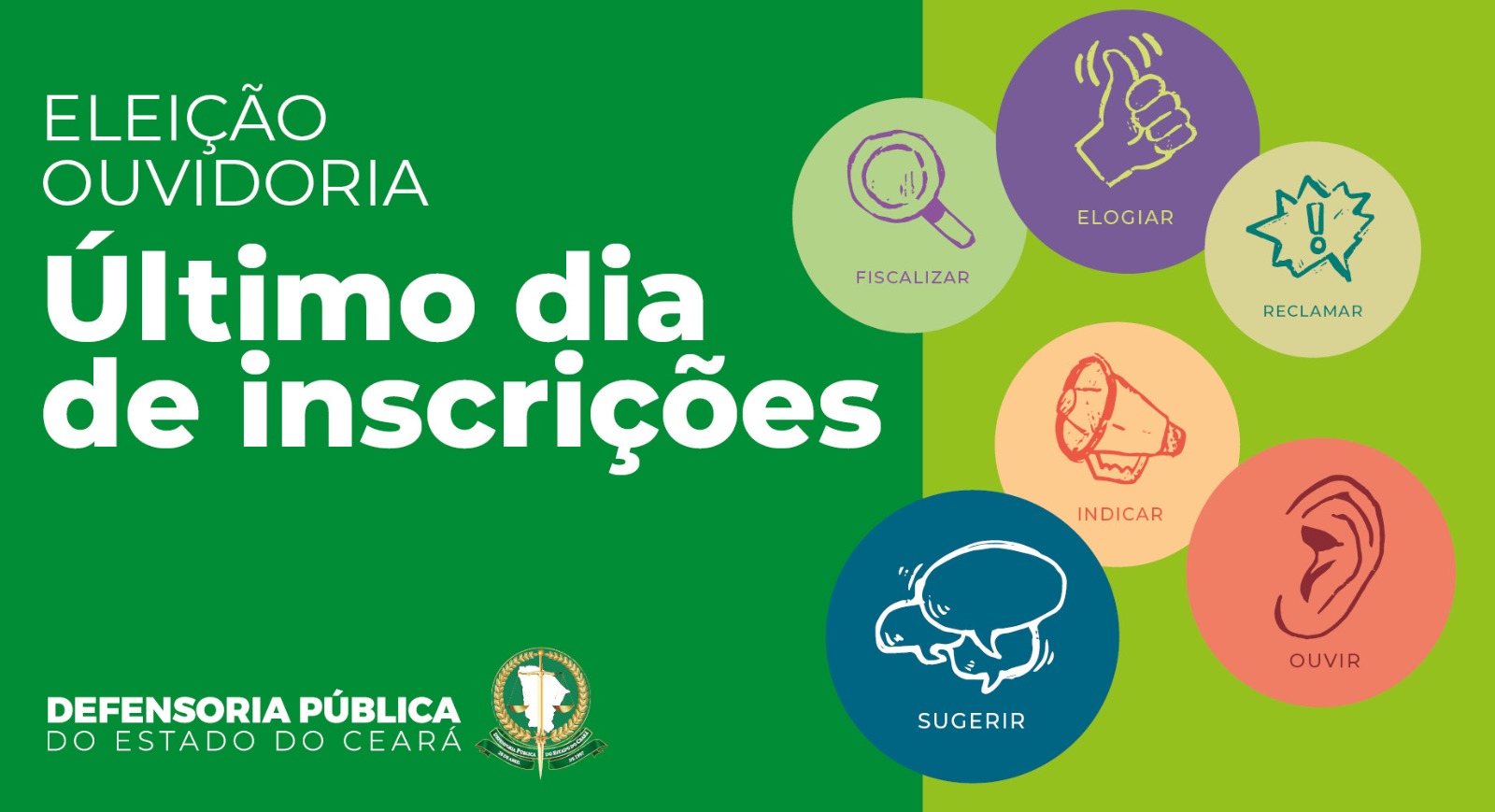 Fortaleza, Sobral e Crato sediarão sessões simultâneas em 27/7 para definição de lista tríplice na eleição de ouvidor(a) geral externo(a) da DPCE