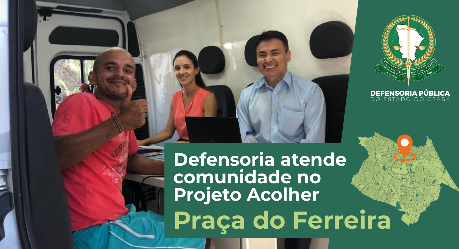Defensoria atende população no Centro de Fortaleza em nova edição do Projeto Acolher