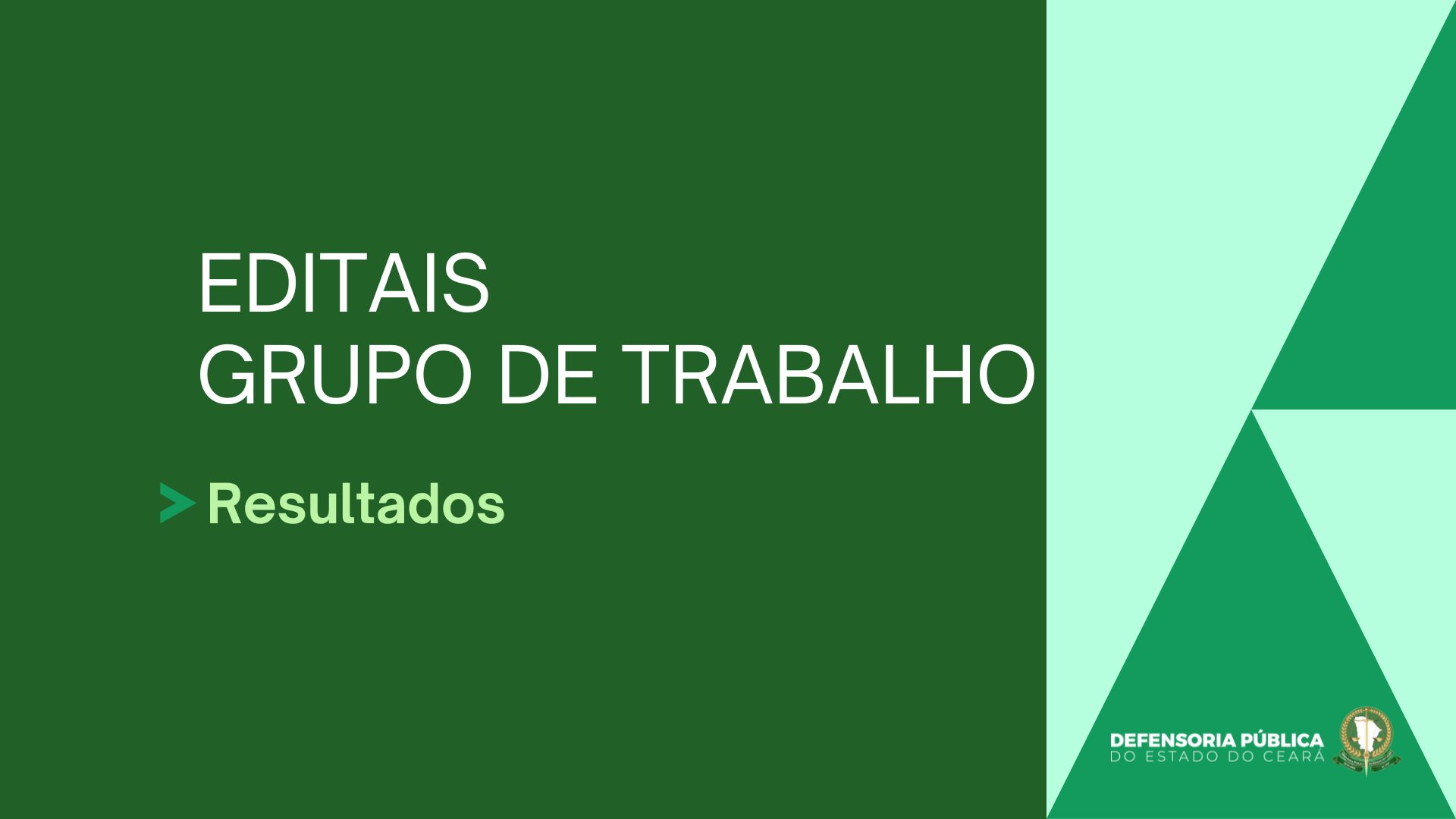 CDC divulga resultados de editais de GT de trabalho