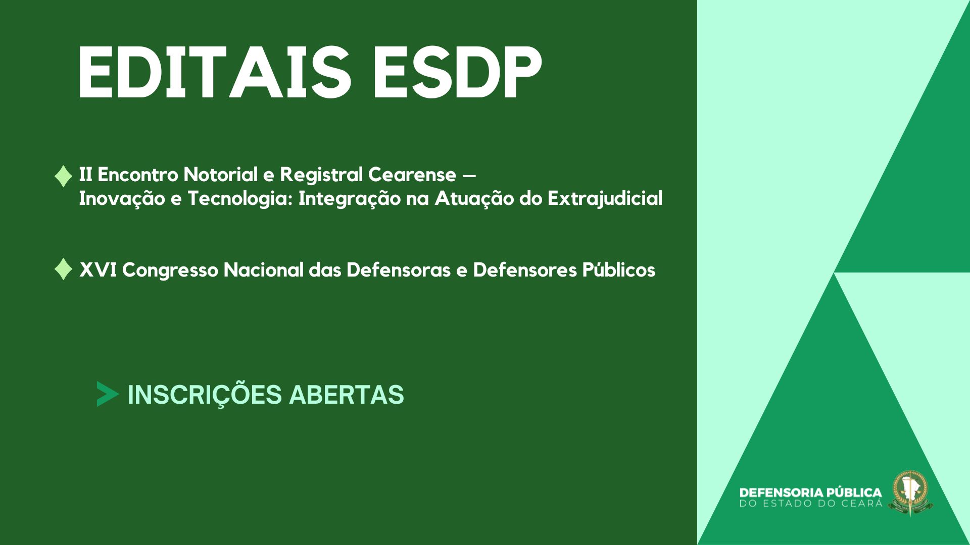 ESDP lança dois editais para participação em congressos