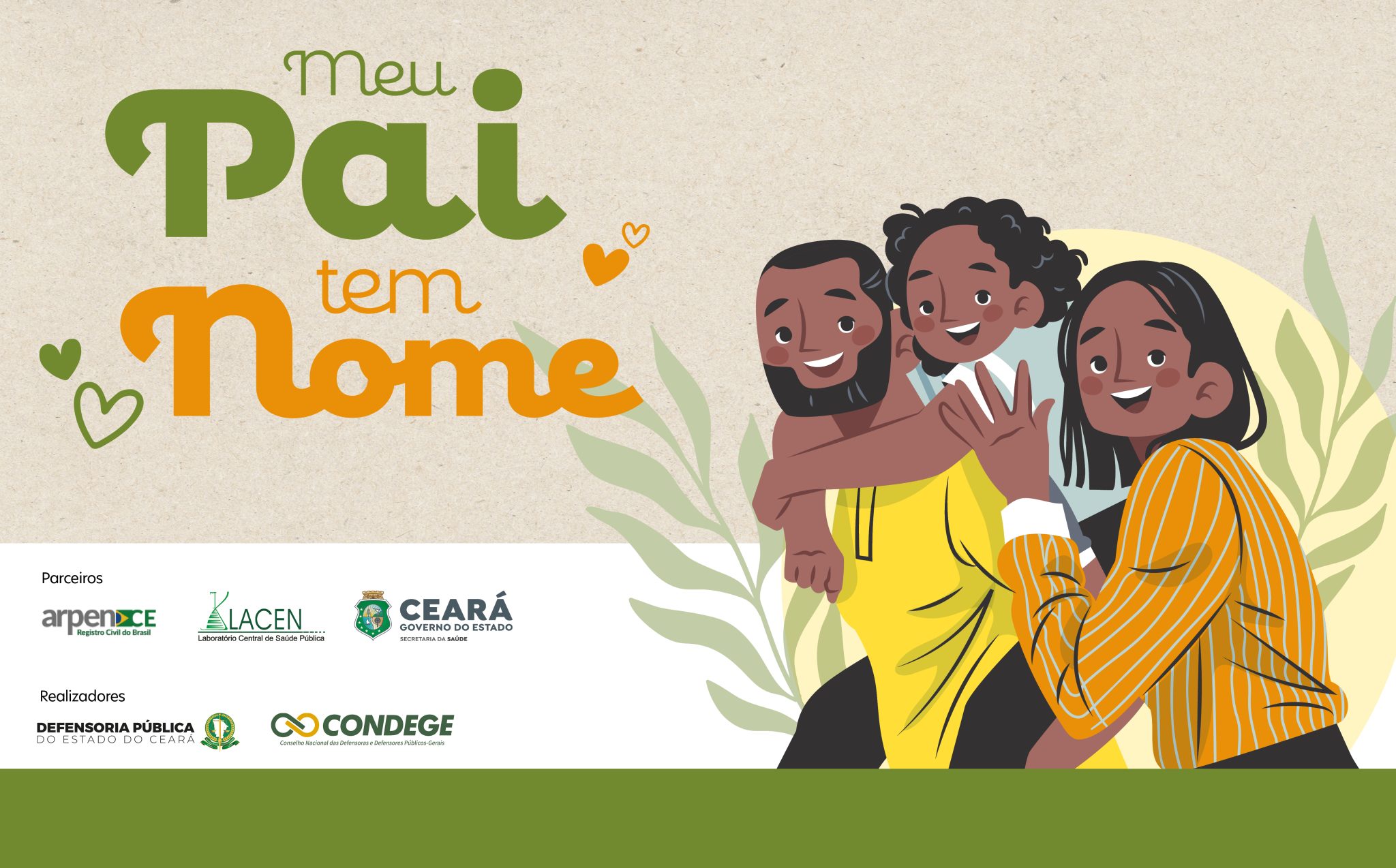 Inscrições para o mutirão “Meu Pai Tem Nome” vão até 18 de julho