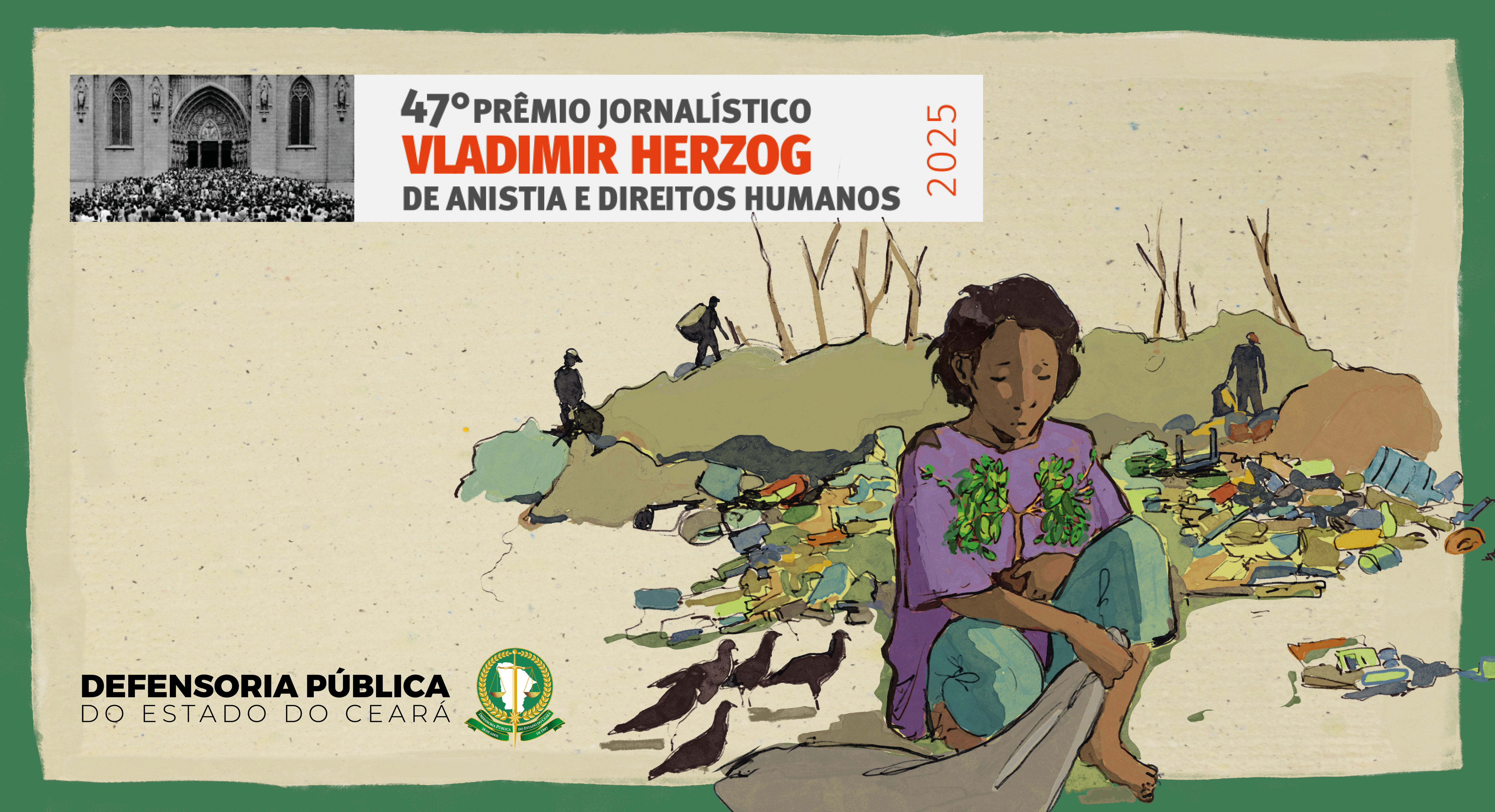 Defensoria do Ceará é finalista do Prêmio Vladimir Herzog com artes da Série sobre Racismo Ambiental