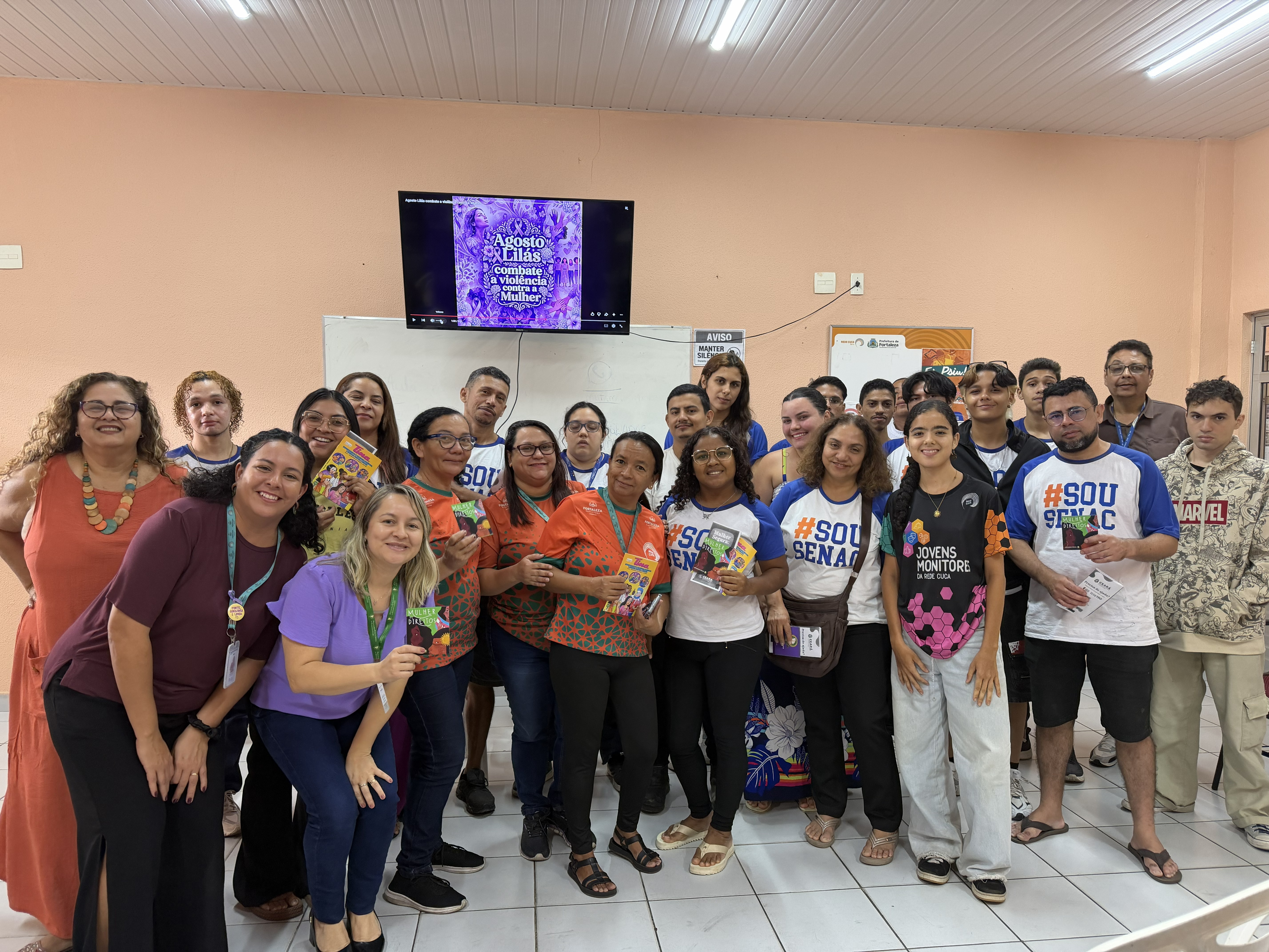 Em alusão ao Agosto Lilás, Defensoria realiza no Cuca Barra bate papo de conscientização pelo fim da violência contra a mulher