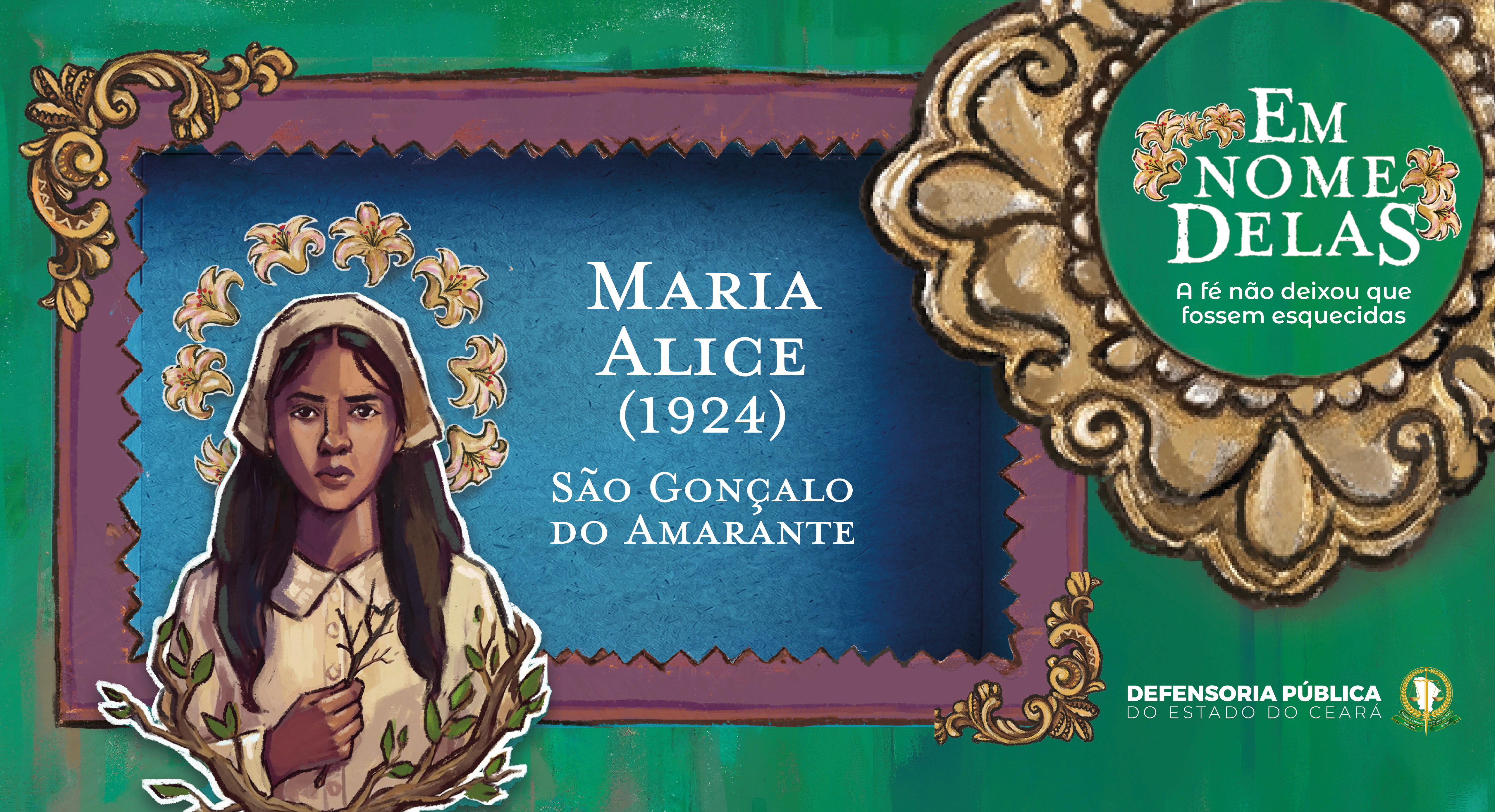 Maria Alice: uma linda jovem no meio dos anjinhos
